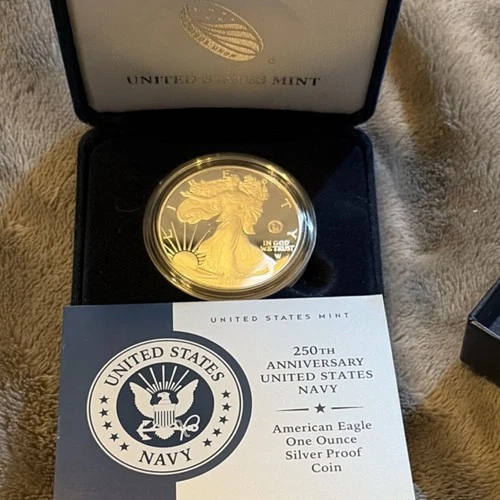U.S. Mint American Eagle 2025-S U.S NAVY 250th Anniversary 1 oz Silver Proof