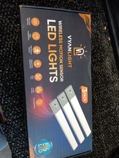 VYANLIGHT Wireless LED Cabinet Lights, Motion Sensor Hand Wave Rechargeable 3Pak