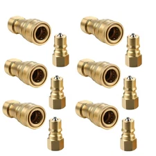 6Set For Carpet Cleaning 1/4" Brass Quick Disconnect for Wands Hoses Accessories