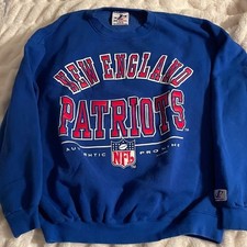 Vtg New England Patriots NFL Super Bowl Rare Design Crewneck Sweatshirt RM2530