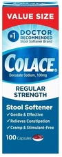 Colace Regular Strength Stool Softener 100 mg Capsules, 100 ct, Exp: 06/2026+