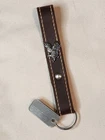 Leather Key Chain 1 Troy Ounce American Flag .999 Silver Bar
