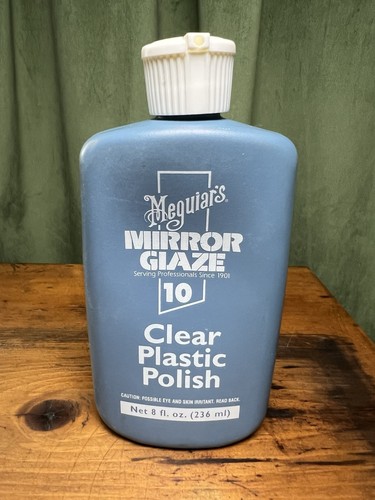 Vintage Meguiars Clear Plastic Cleaner/Polish Used Nearly Full - Picture 3 of 4
