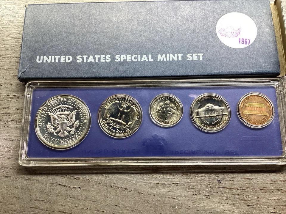1967 Special Mint Set (SMS) with 5 Coin in Original Packaging Box 061925 62tk - Image 4 of 4