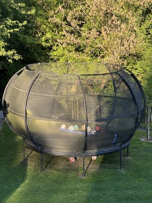 Großes JumpKing Trampolin 4,3 m   stabiler Rahmen   Garten