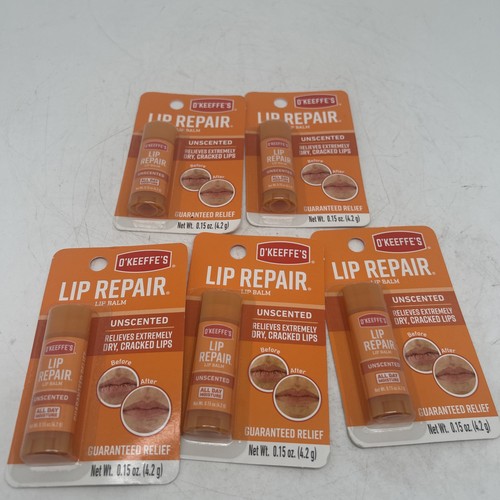 (5) O'Keeffe's Unscented Lip Repair Lippenbalsam für trockene, rissige Lippen, Stick C1