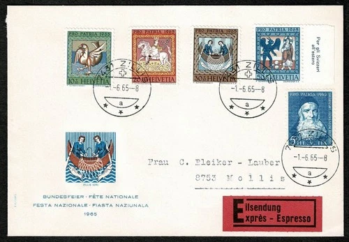 SWITZERLAND 1965 Expres FDC pro Patria issue   SE65C