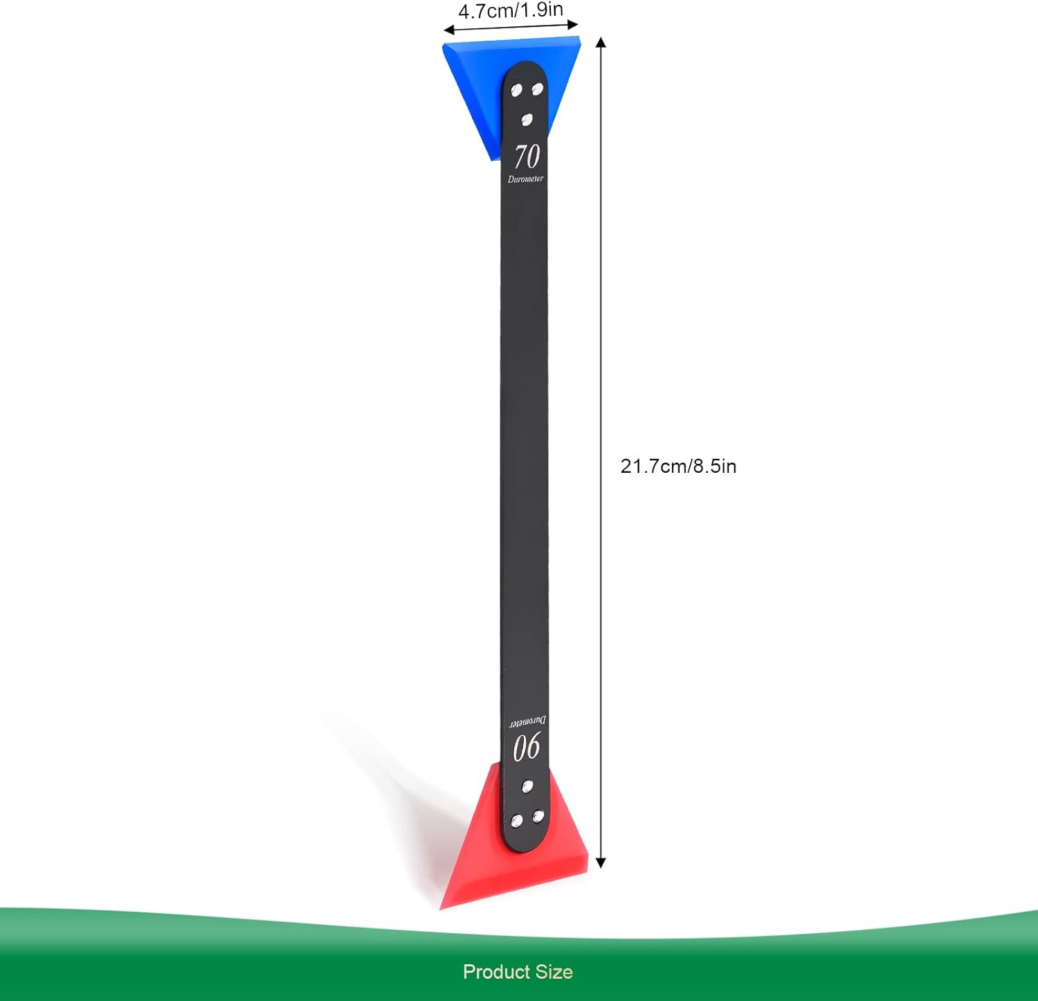 Small Squeegee for Vinyl, 2 in 1 Different Hardness Rubber Blade with Metal Hand