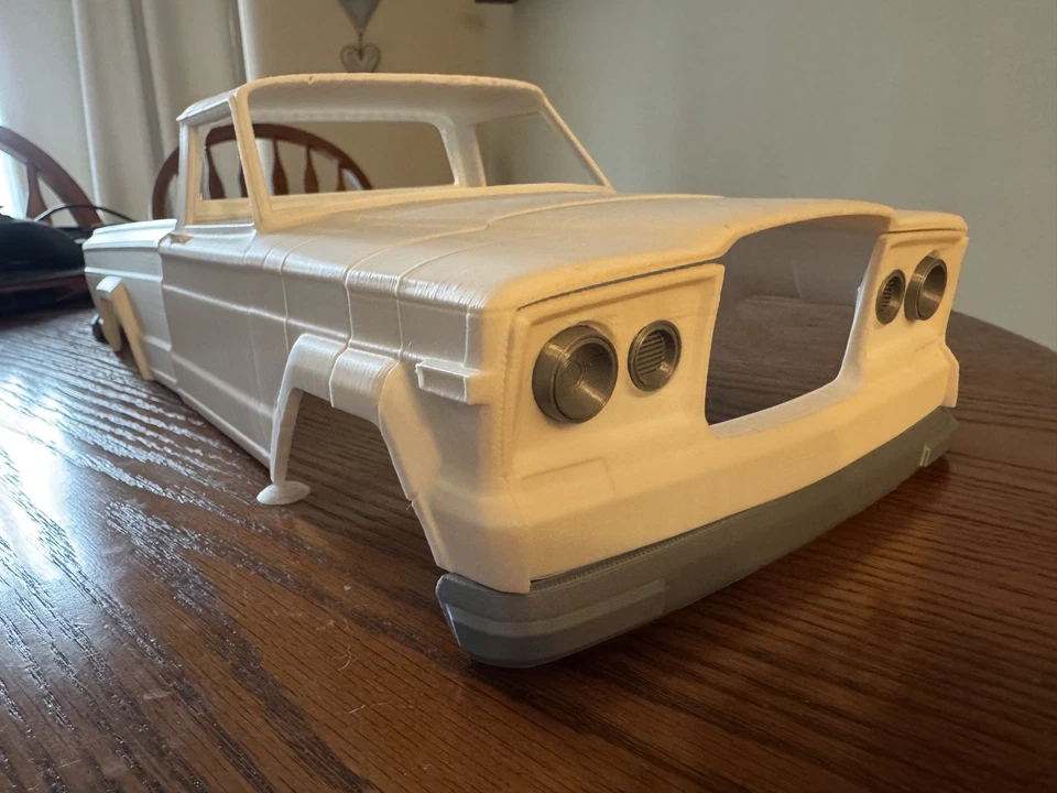3D Printed RC CAR 1963 Jeep J10 Truck Cab & Bed 1/10 Body PLA Plastic - Image 2 of 4