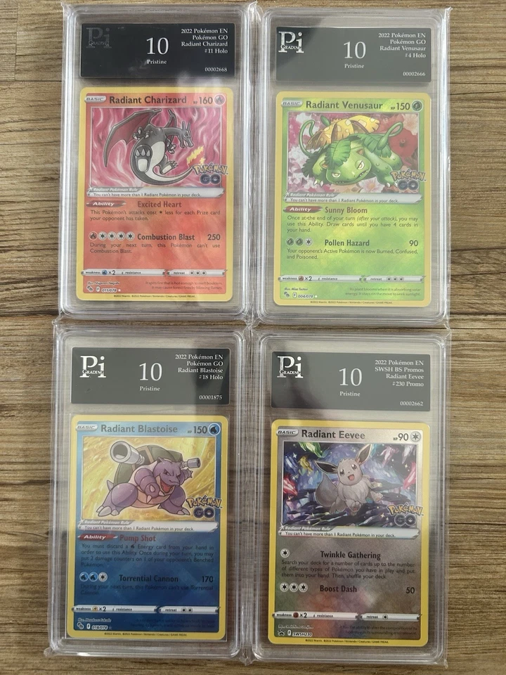 Pokémon Lot Pi 10 Gem Mint Pokemon Karten Glurak Bisaflor Evoli Turtok Charizard