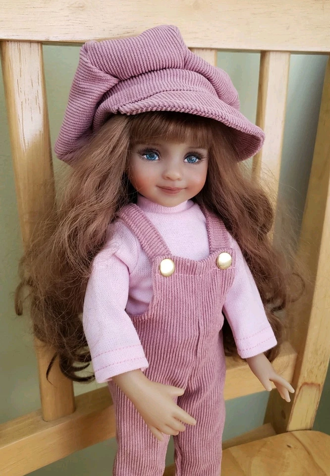 Conjunto para muñeca Dianna Effner Little Darling, suéter Paola hecho a mano, sombrero pantalones Foto 2 de 4