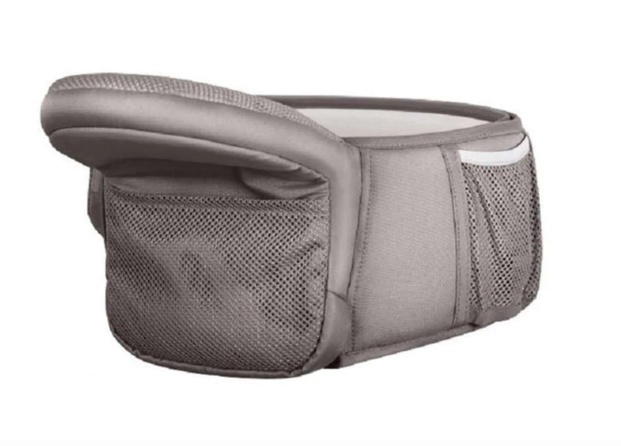 Kangaroo Baby Hip Carrier w/ Adjustable Waistband Non-Slip Hip Seat, Dreamy Gray