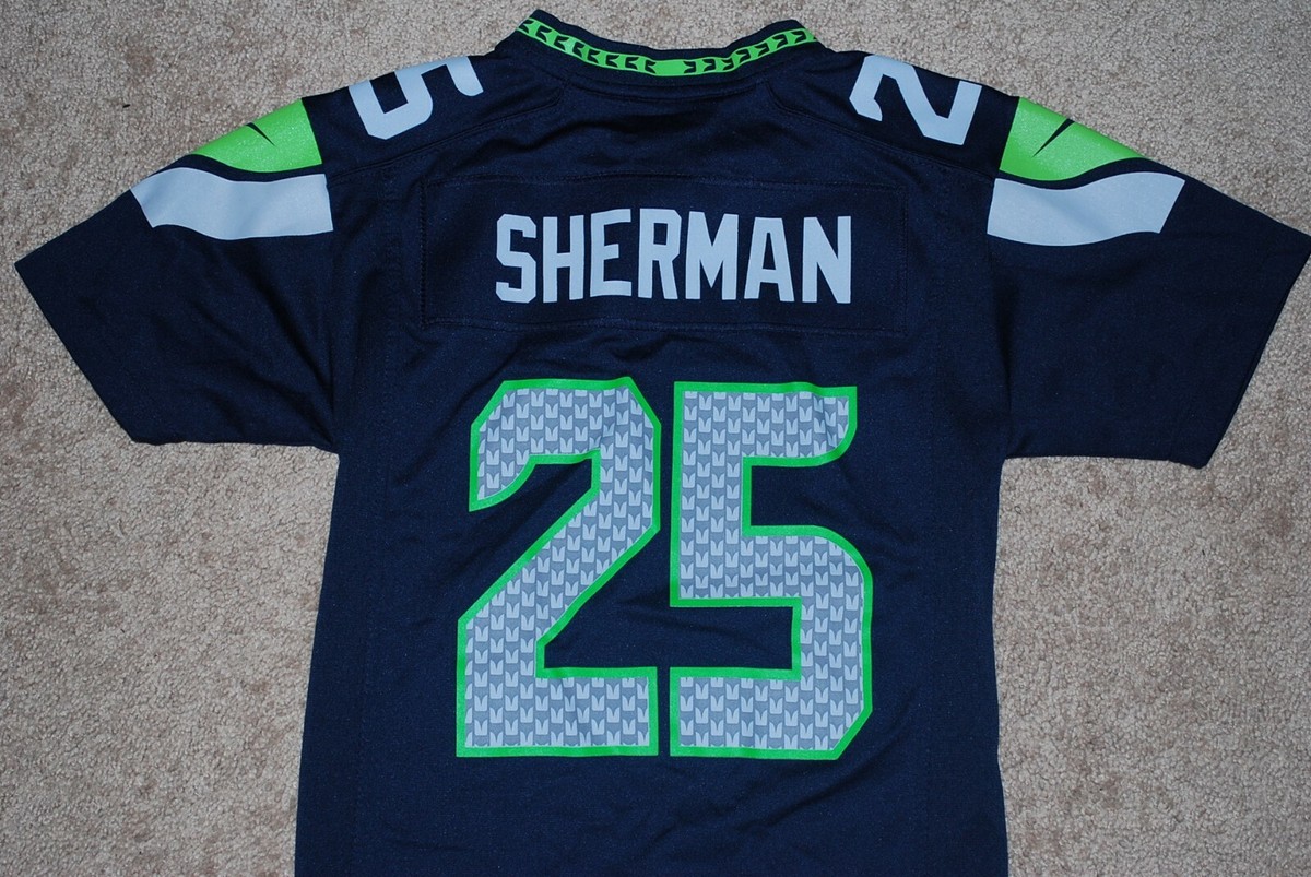 Nike #25 Richard Sherman Seattle Seahawks 12th Man NFL Jersey