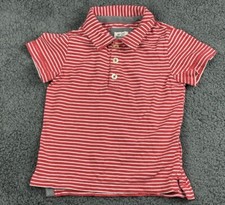 MINI BODEN BOYS 2-3 Shirt Red White Stripe Henley T-Shirt Polo 2 3 Short Sleeved
