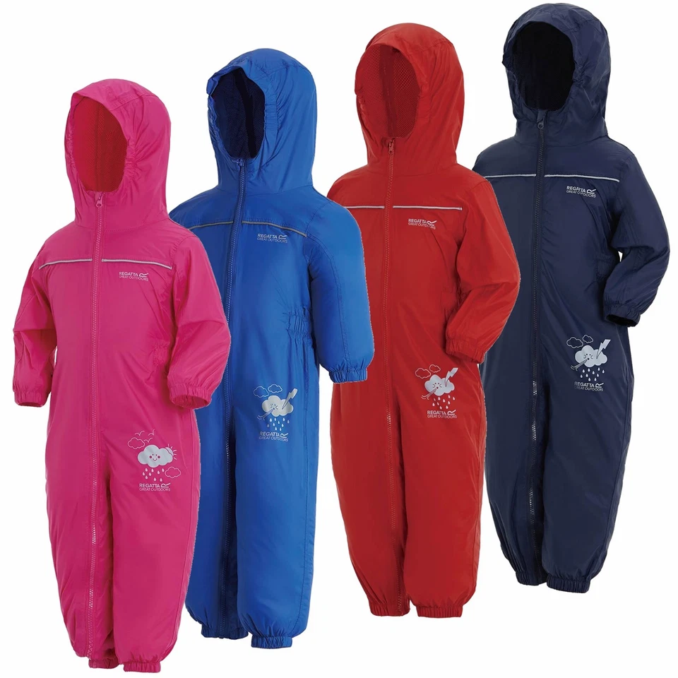 Regatta Kids Puddle IV Regenanzug wasserdicht atmungsaktiv All-in-One-Anzug