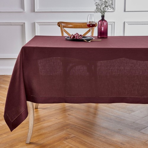 Solino Home 100% Pure Linen Tablecloth Summer Dining Solid Classic Hemstitch New - Picture 100 of 167