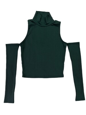 Long Sleeve High Neck Tops Shein SHEIN LUNE Solid Color Turtleneck