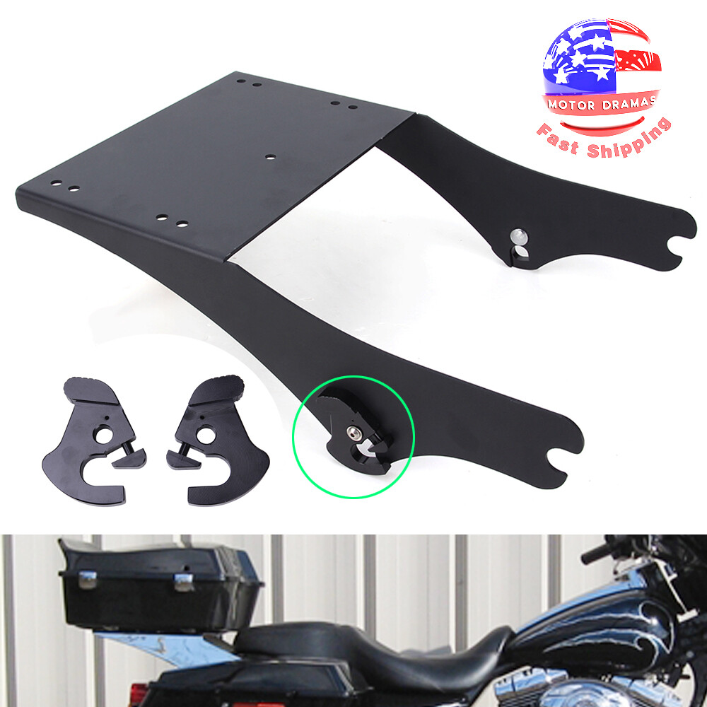 Two Up Tour Pack Pak Trunk Mount Bracket Rack for Harley Electra
