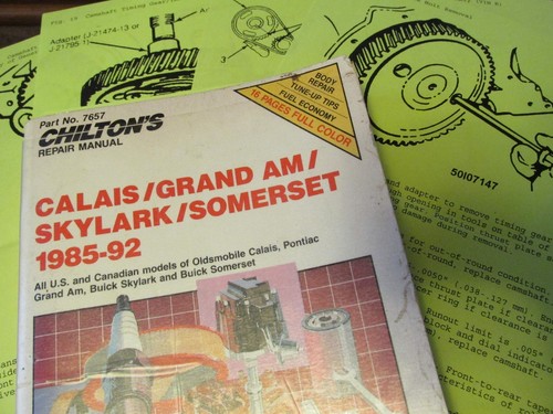 CHILTON # 7657 PONTIAC OLDSMOBILE BUICK 1985-92 SERVICE REPAIR MANUAL HAYNES 524 - Picture 6 of 10