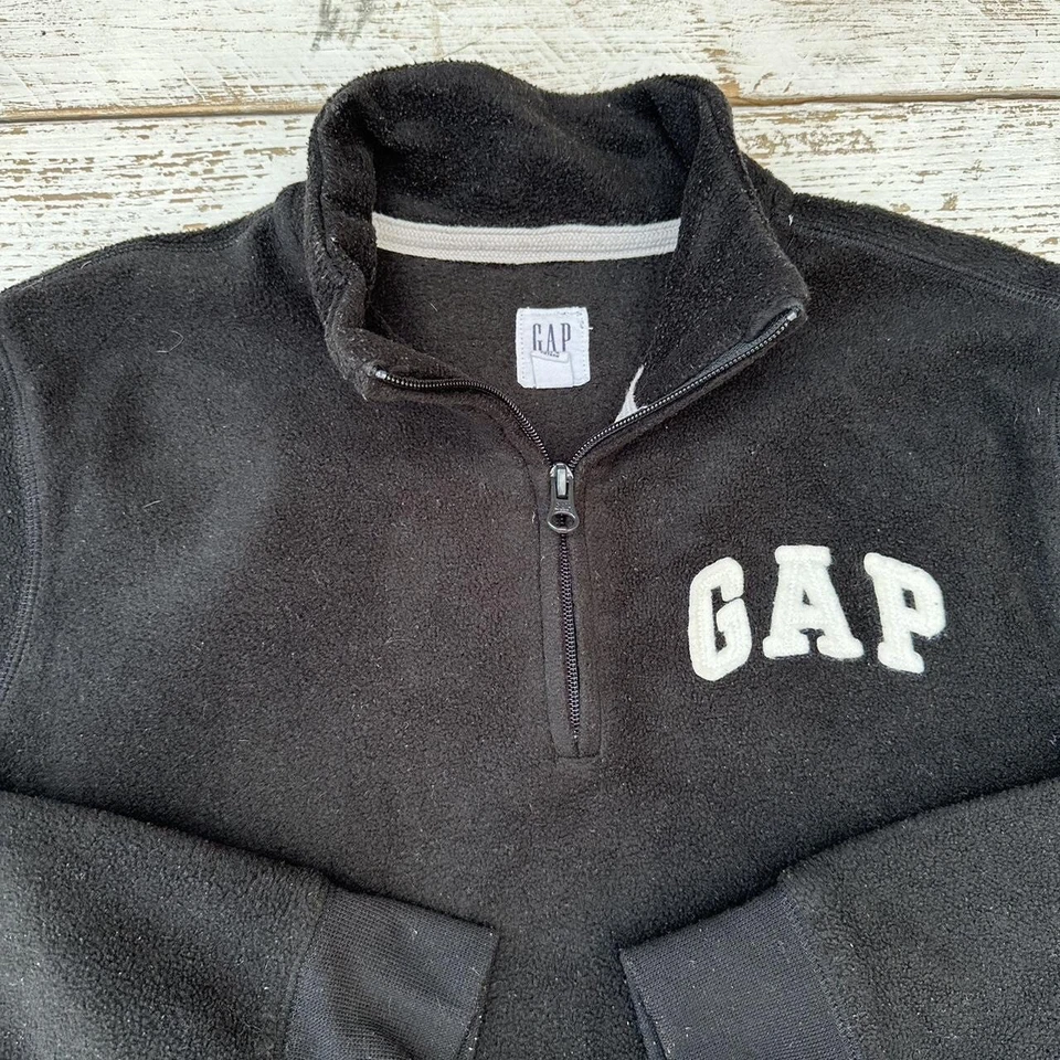 Gap флисовая куртка женщин XXL черный половина молнии ветровка флис свитер джемпер - Изображение 4 из 4