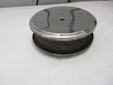 Round Chrome Steel Air Cleaner Filter Housing Smooth 6.5 Rat Rod Jalopy