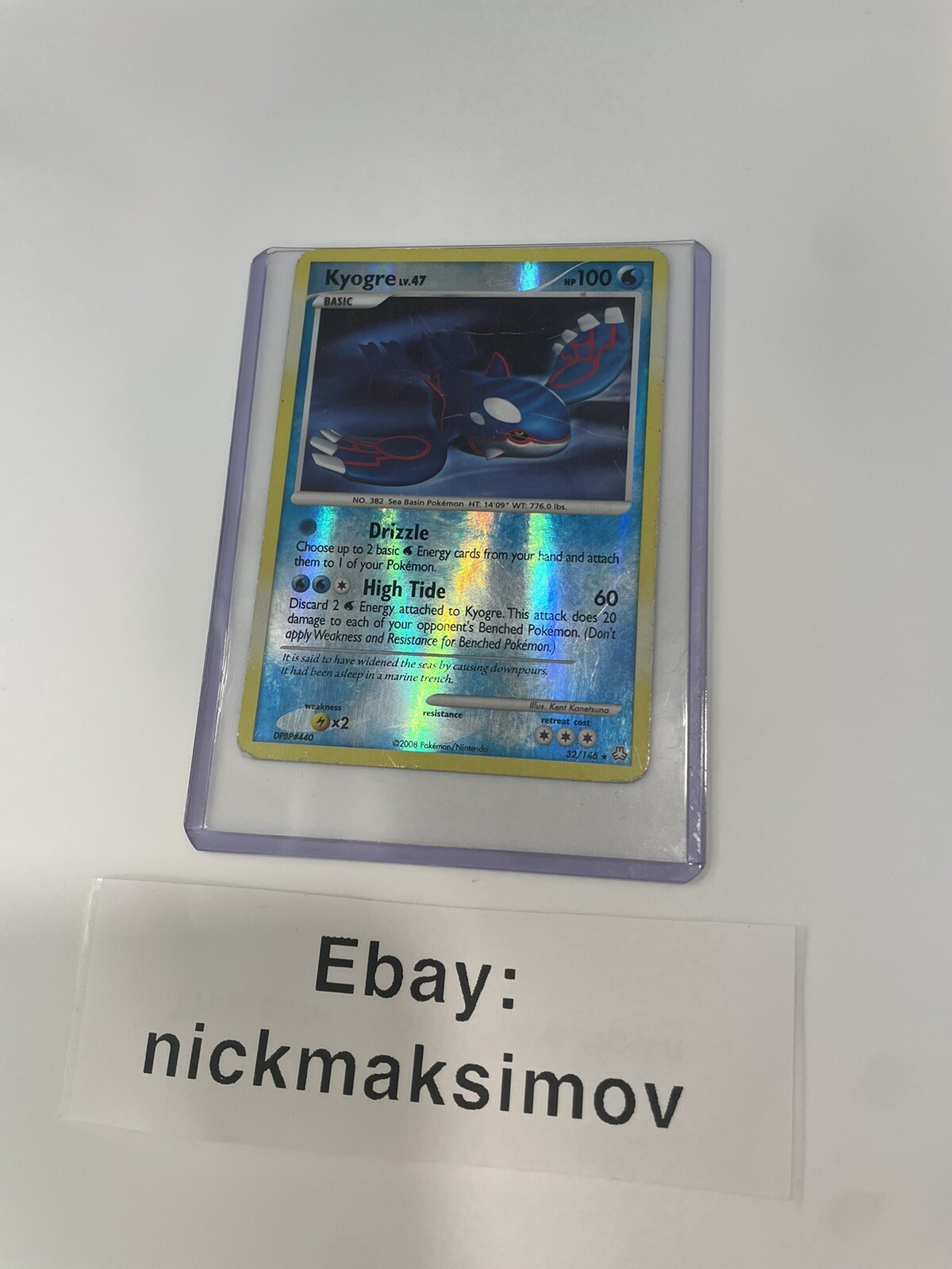 Kyogre - 2008 Pokemon Legends Awakened Rare Card 32/146