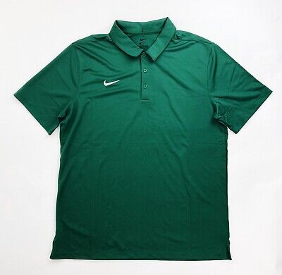 Nike Dry Franchise Short Sleeve 3 Button Polo Shirt Men's L Dark Green ...