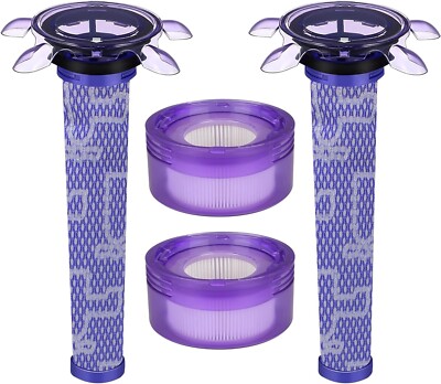 2 Filter Sets for Dyson V8 Focus, Animal, Mattress, SV25, SV37 Vacuum Cleaner