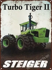 Steiger Turbo Tiger II 2 Tractor Farming Garage Man Cave Metal Sign 9x12" A182