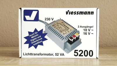 Viessmann 5200 Lichttransformator 16 V , 52 VA  Neu-OVP 