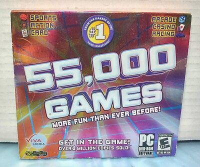   NEW  PC GAME Computer SOFTWARE 55000 games More Fun Than Ever Before!