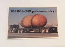 Idaho is Big Potato County Russet Potato on Trailer Unposted Postcard