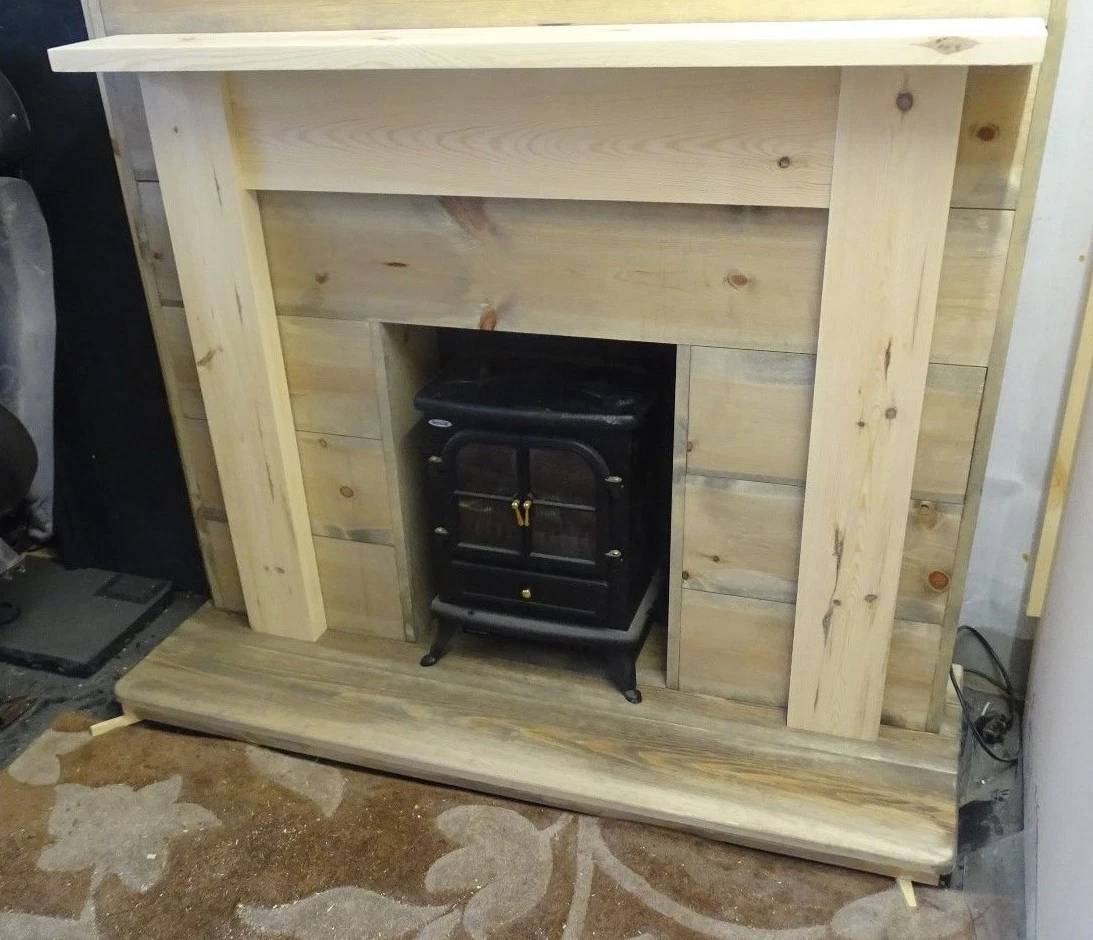 PINE PLAIN FIRE SURROUND mantle fireplace free postage | eBay