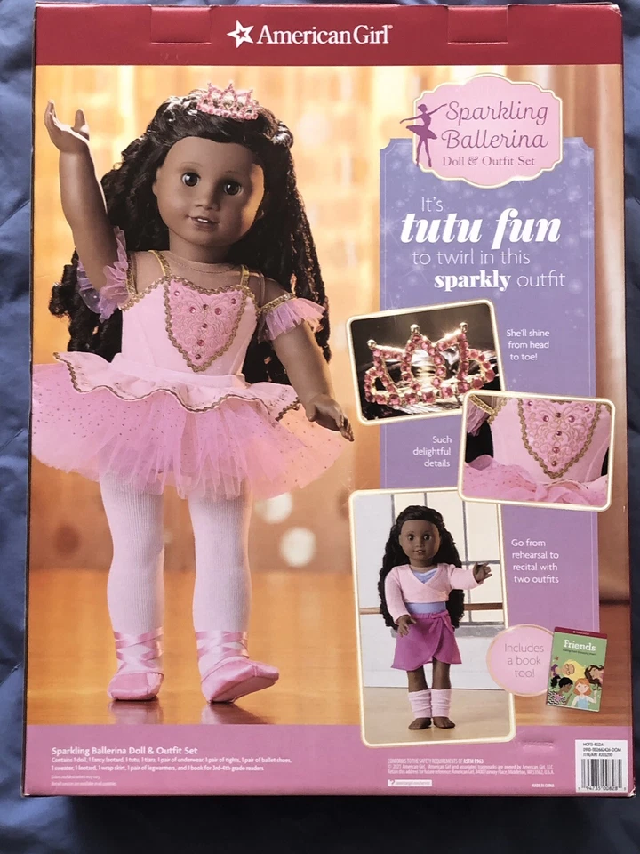Muñeca American Girl Bailarina Brillante y Conjunto Conjunto Pelo Negro Ojos Marrones Cecile Foto 2 de 4