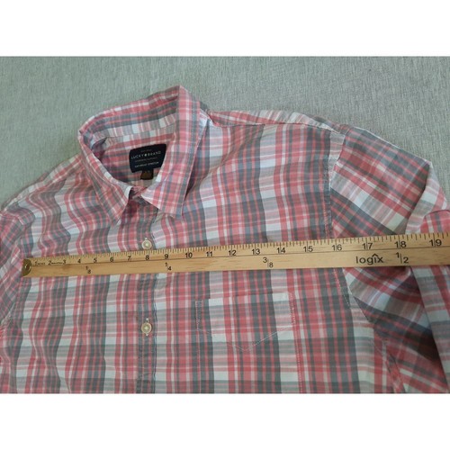Lucky Brand Men Large Saturday Stretch Long Sleeve Multi-Color Button Shirt - Picture 3 of 6