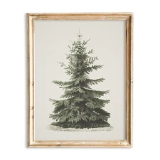 JarThenaAMCS Christmas Canvas Wall Art Print Vintage Xmas Pine Tree Art Poste...
