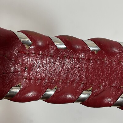 Circle Y Silver Laced Belt Unisex Red Southwestern Western 