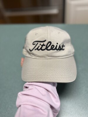 New Era Titleist Adult Tan Beige Khaki Hat Strapback Gently Worn