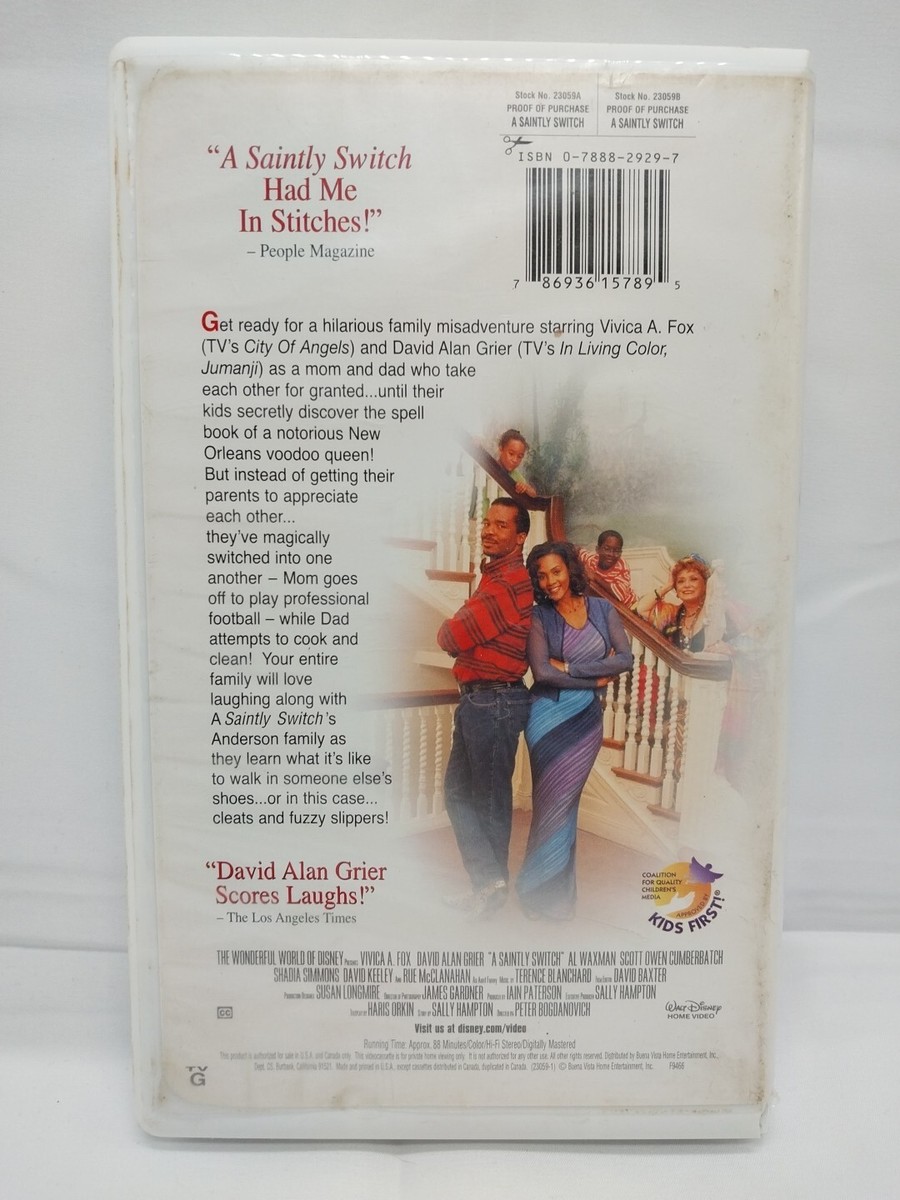 A Saintly Switch VHS Movie 2001 Vivica A Fox David Grier