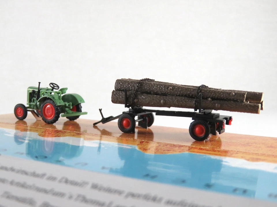 Busch 54152 Fendt F15 Dieselross (1951) mit Holzanhänger 1:87/H0 NEU/OVP - Bild 3 von 4