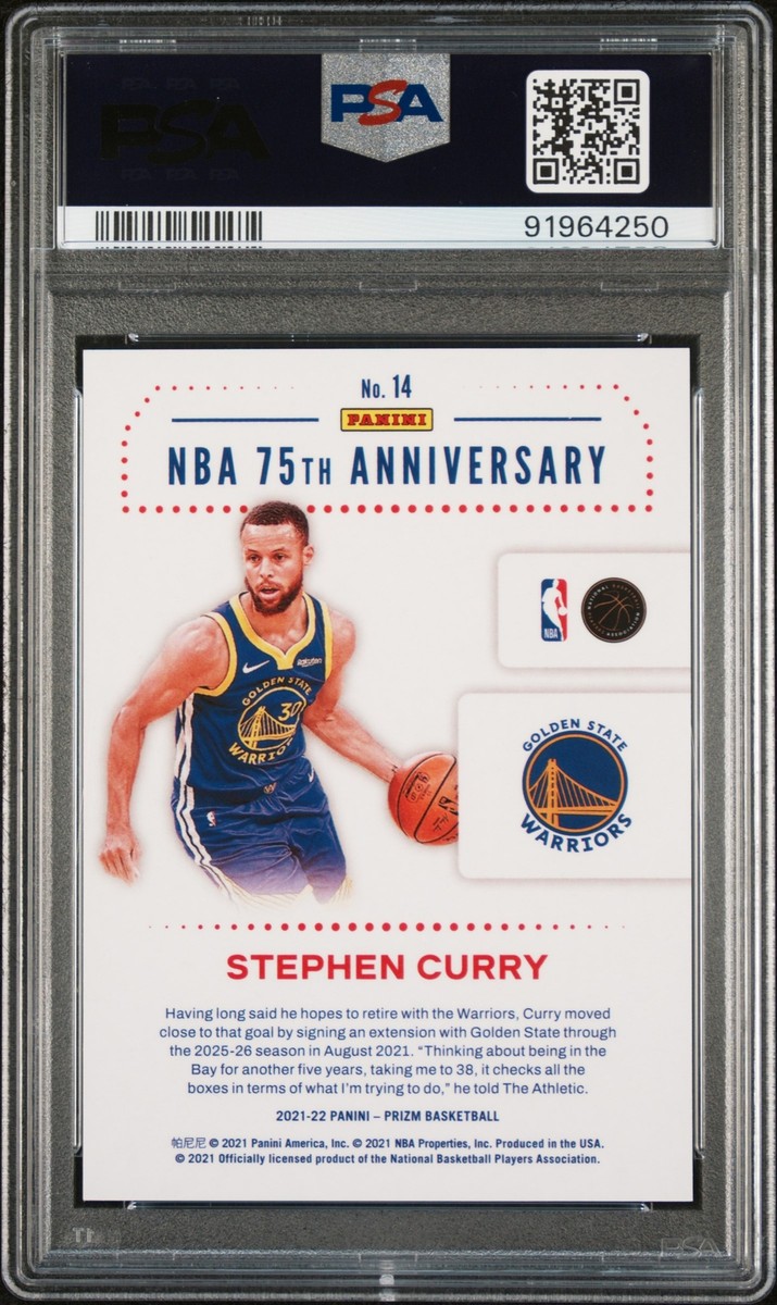 2021 Panini Prizm #14 Stephen Curry NBA 75th Anniversary 2021 Panini Prizm #14 Stephen Curry NBA 75th Anniversary
