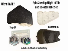 SpaceX Starship Genuine Recovered Tile & Booster Relic Set