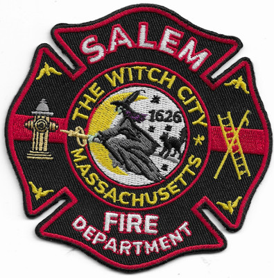 Salem - 1626, Massachusetts  ''Witch City - newest style'' (4'' x 4'') fire patch