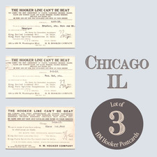 1912 H. M. Hooker Co. Paint Supply Postal Card Lot Chicago IL to Fairfield IA