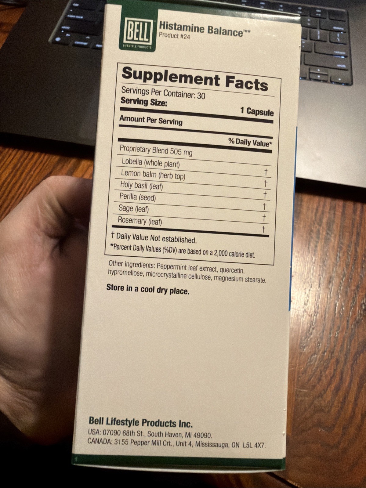Bell Histamine Balance - Natural Supplement 30 veg caps thumbnail 4