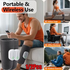 4 Modes Leg Massager Cordless Calf Air Compression Massager W/ Heat Pain Relief