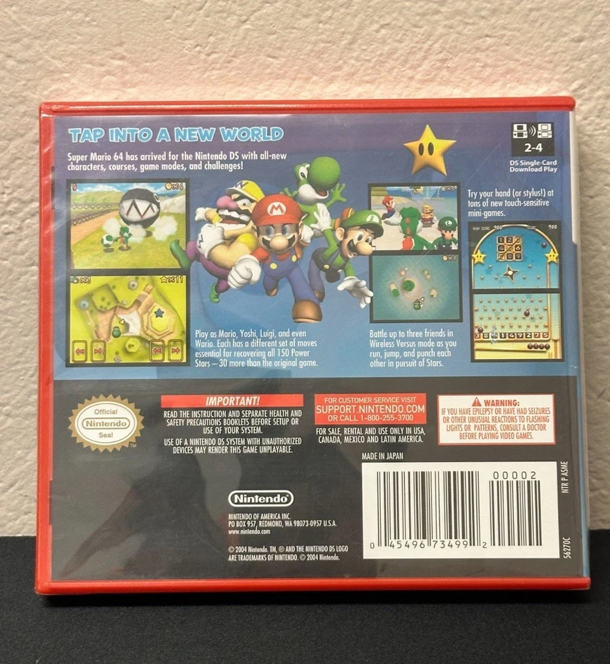 Nintendo Super Mario 64 DS Brand New Sealed Original Authentic Game Red Case - Image 2 of 4