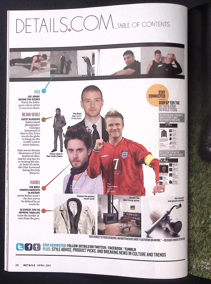 DETAILS MAGAZINE APRIL 2011 JOE JONAS GOES IT ALONE THE DIET B2120 Foto 4 de 4