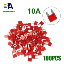 100x 10A Miniature Blade Style Fuse APM/ATM 32V Short Circuit Protection for Car