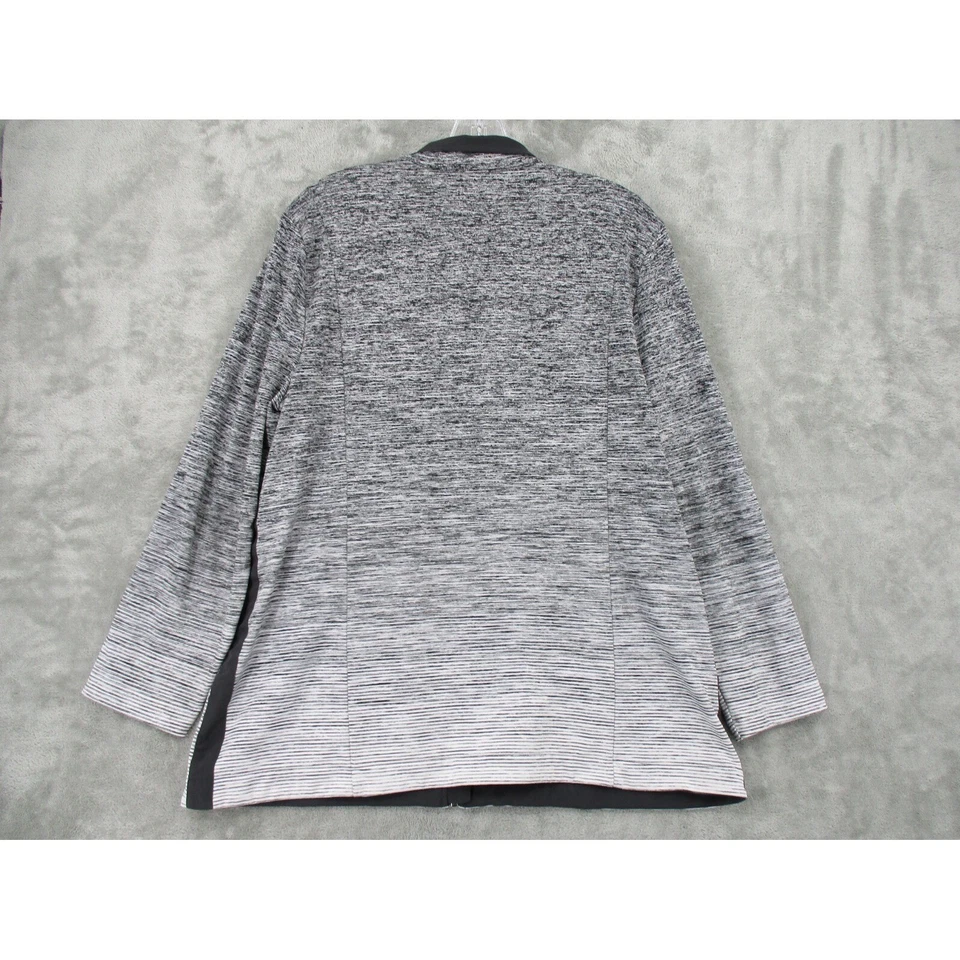 Chaqueta T By Talbots XL Petite Tejida Elástica Atlética Ocio Bolsillos con Cremallera Gris Foto 2 de 4